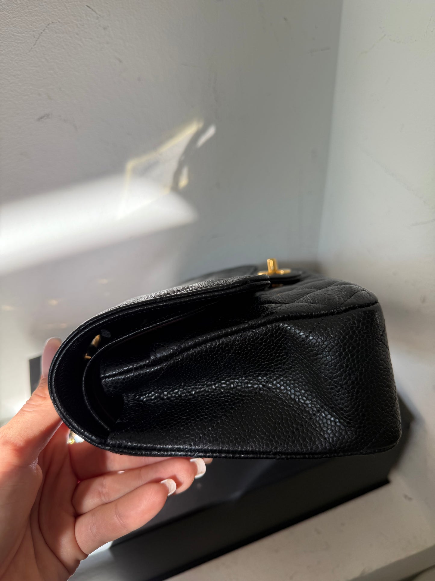Chanel classic double flapbag medium caviar 30-serie (2020)