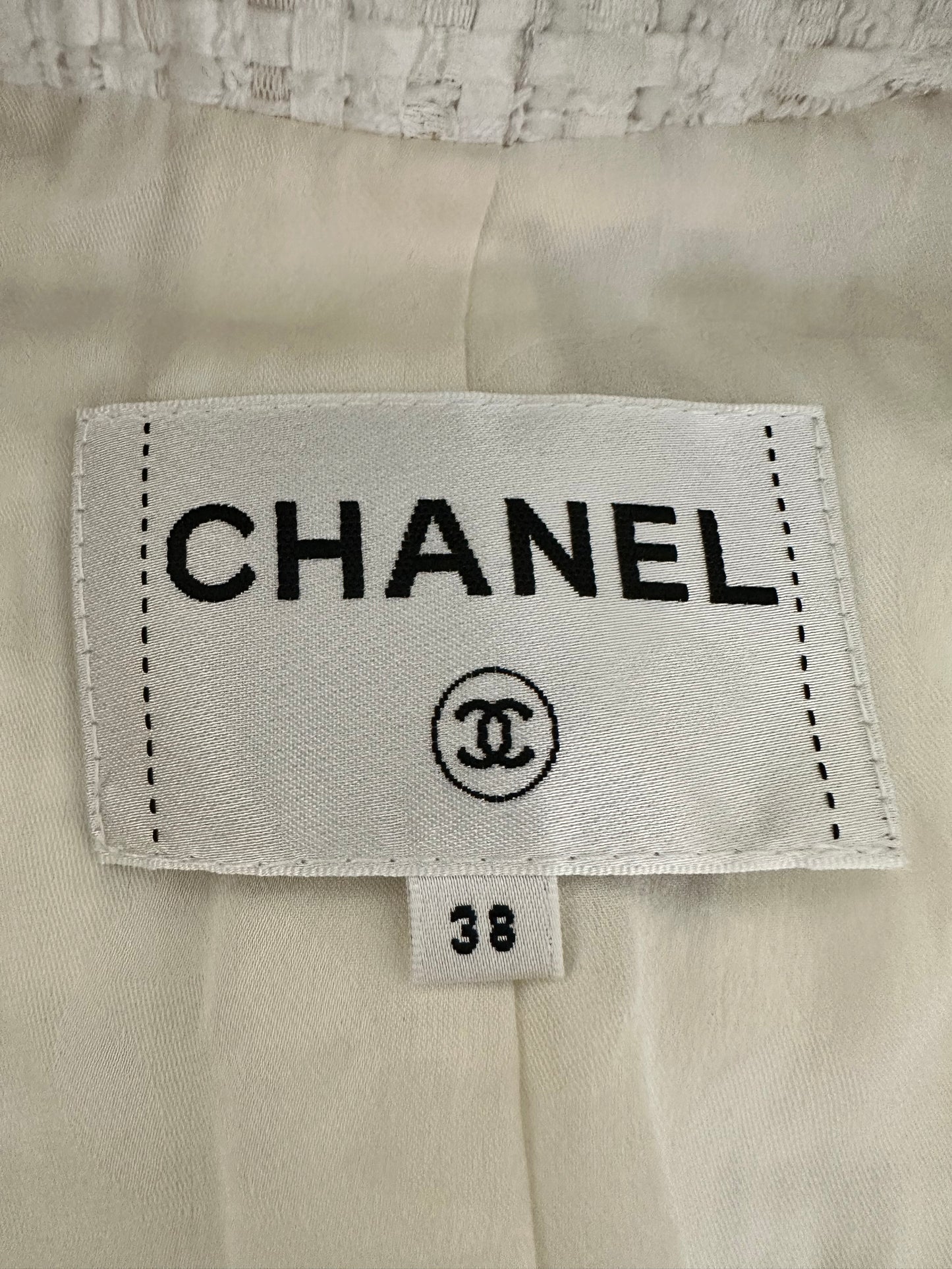 Chanel long tweed coat size 38