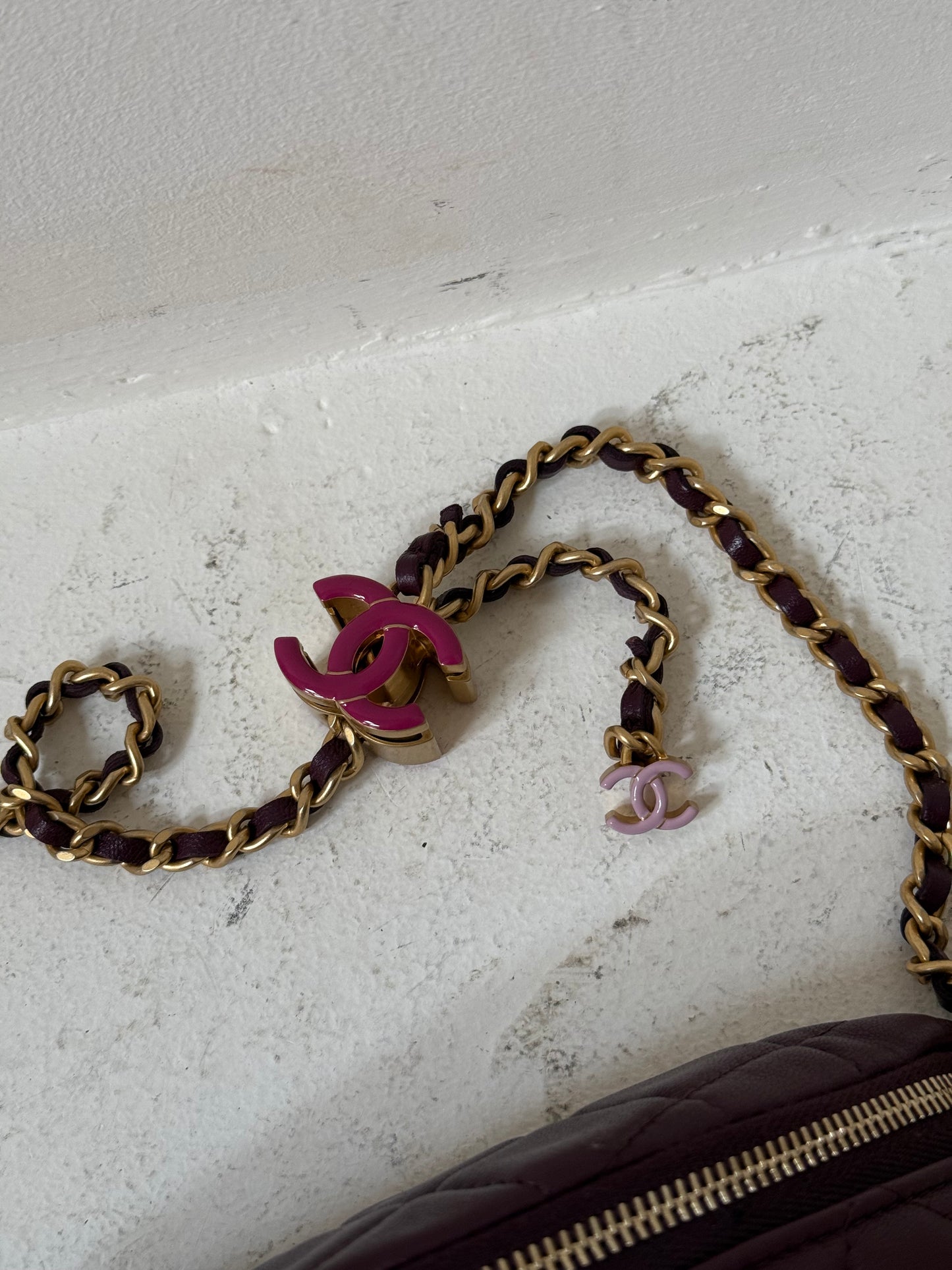 Chanel 2024 Waist bag in burgundy