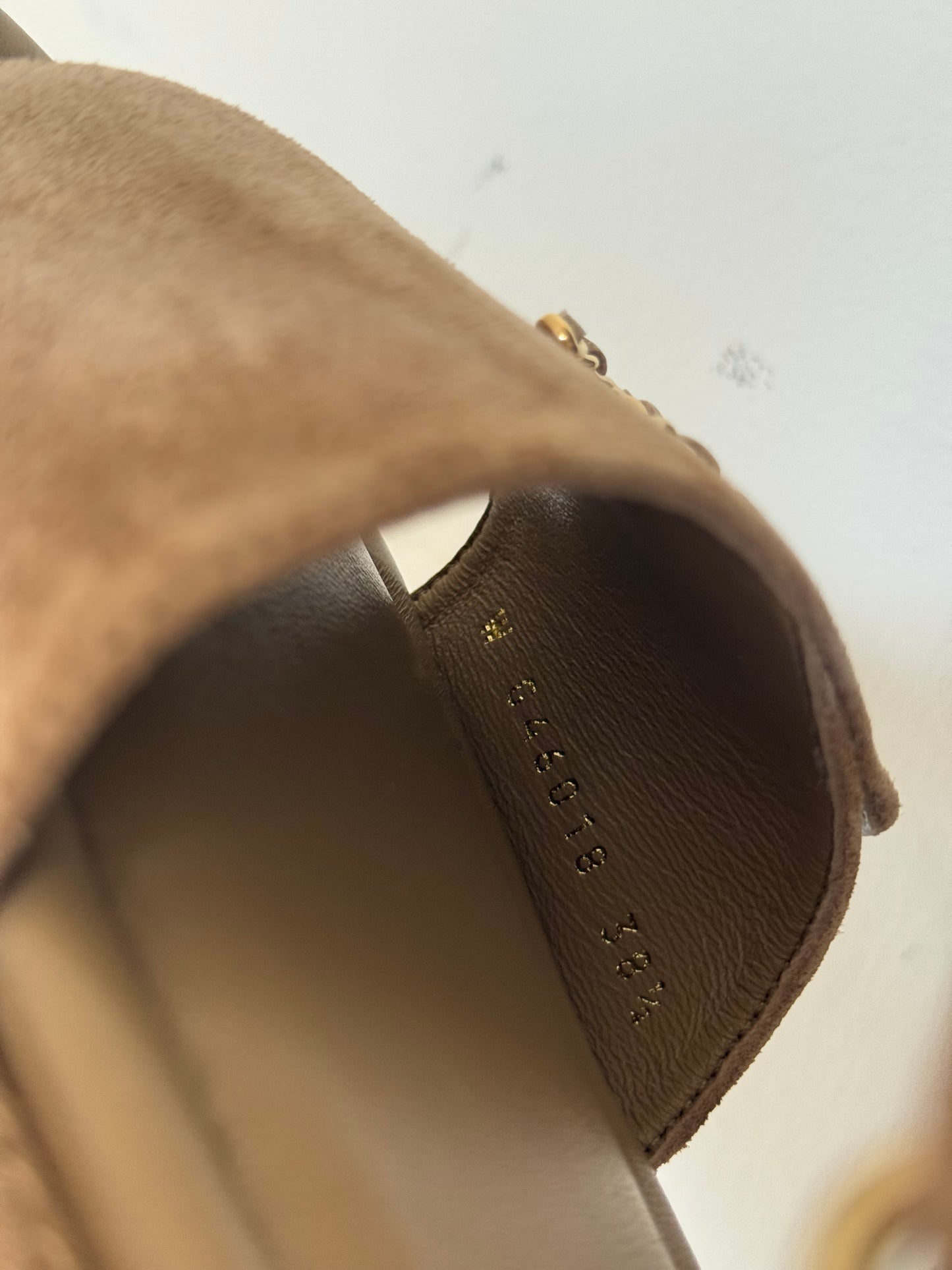 Chanel beige sandals size 38.5 new