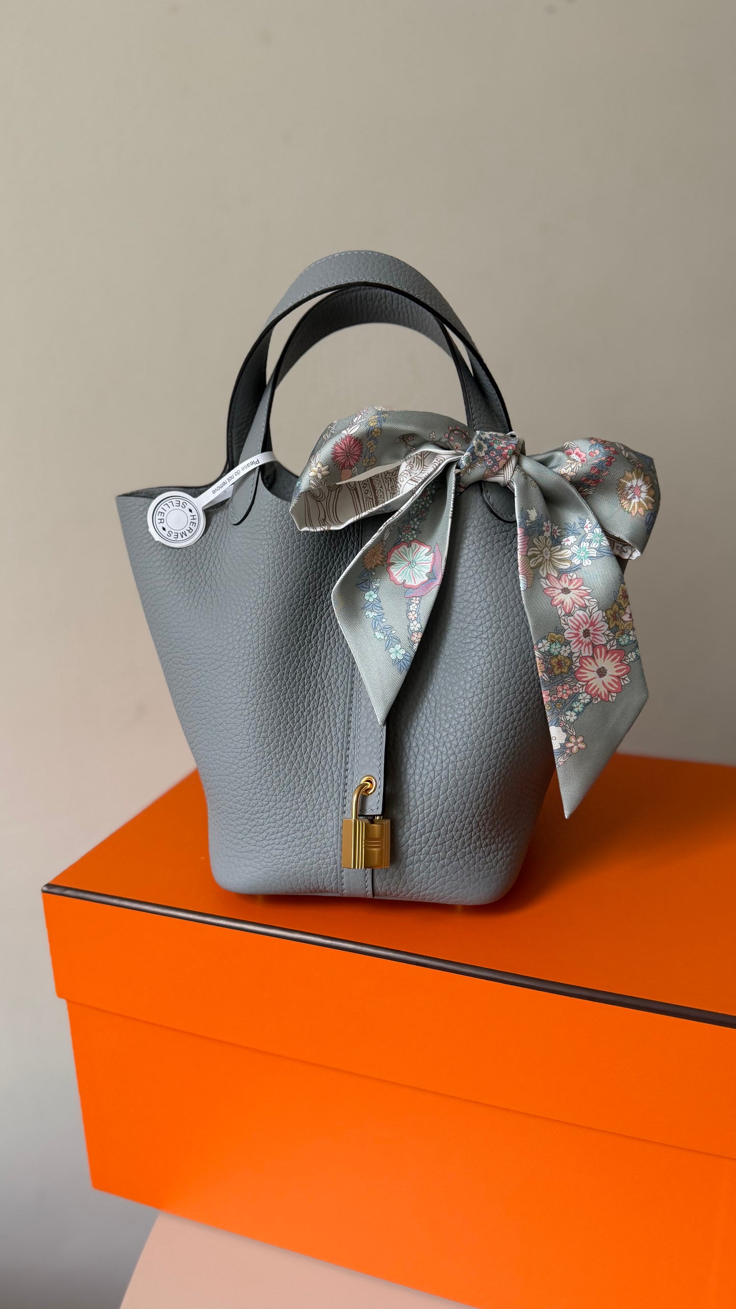Picotin 18 gris pantin gold hardware