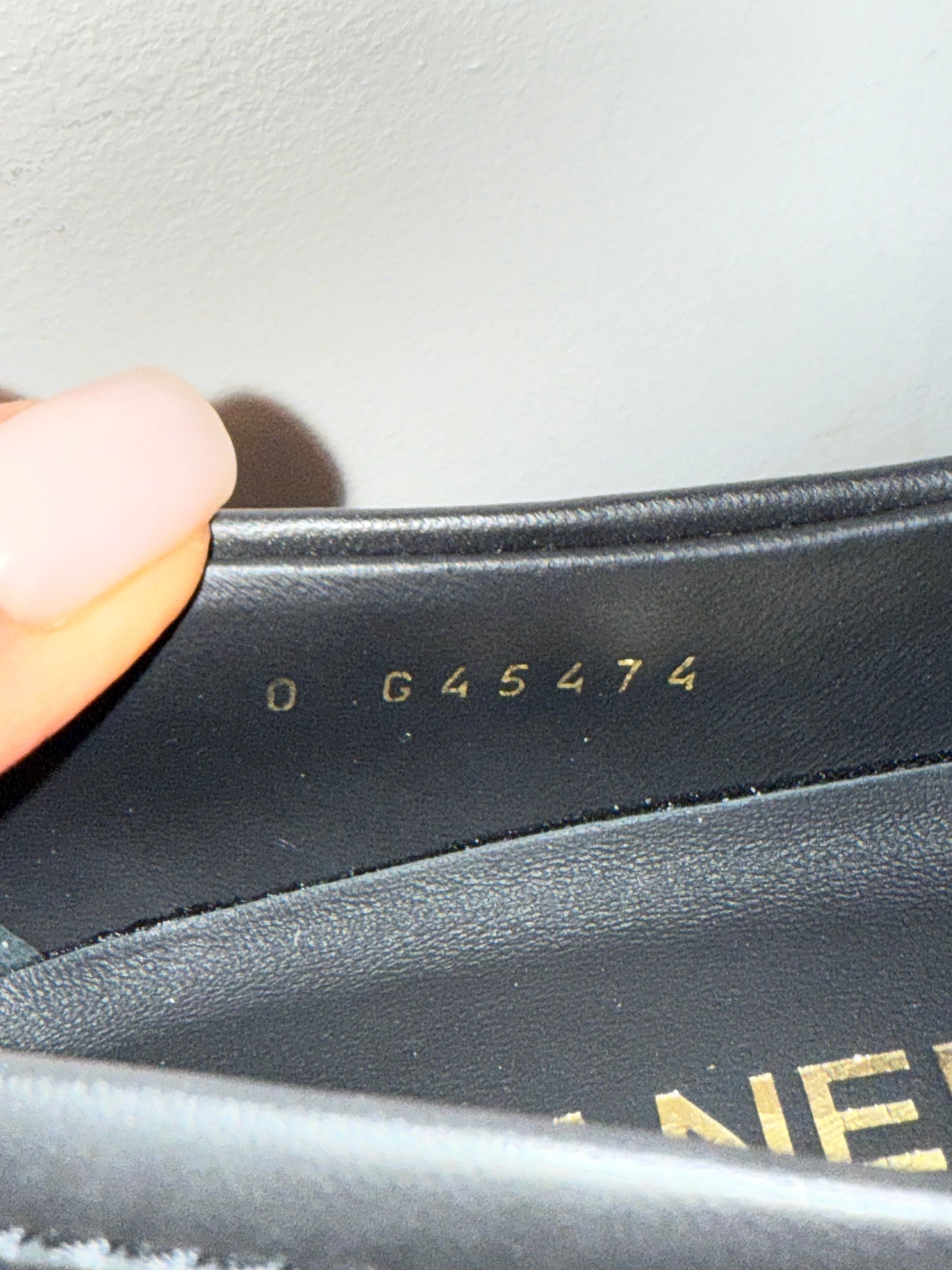 Chanel black mocassin 37.5