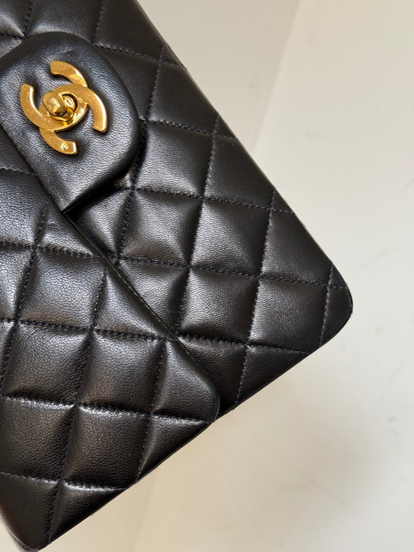 Chanel black small flapbag 2 series
