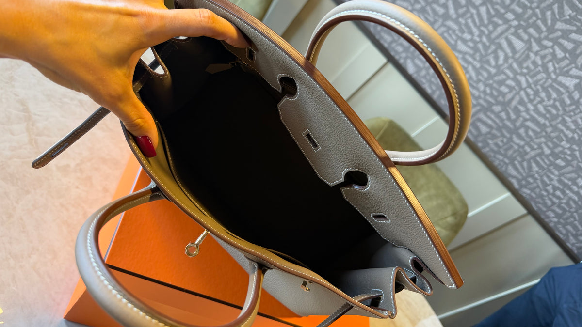 Hermes Birkin 35 etoupe with gold hardware - brand new - K stamp