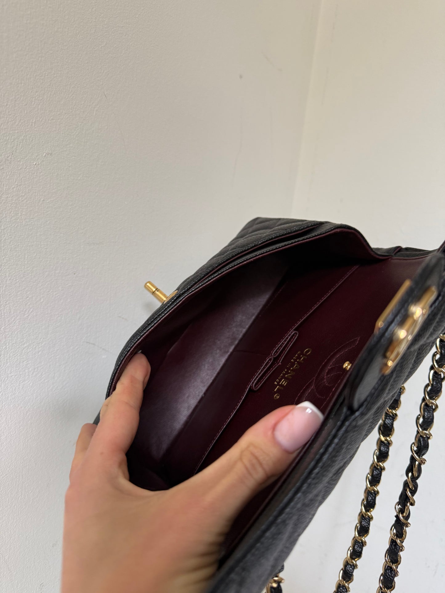 Chanel small classic flap caviar 2013