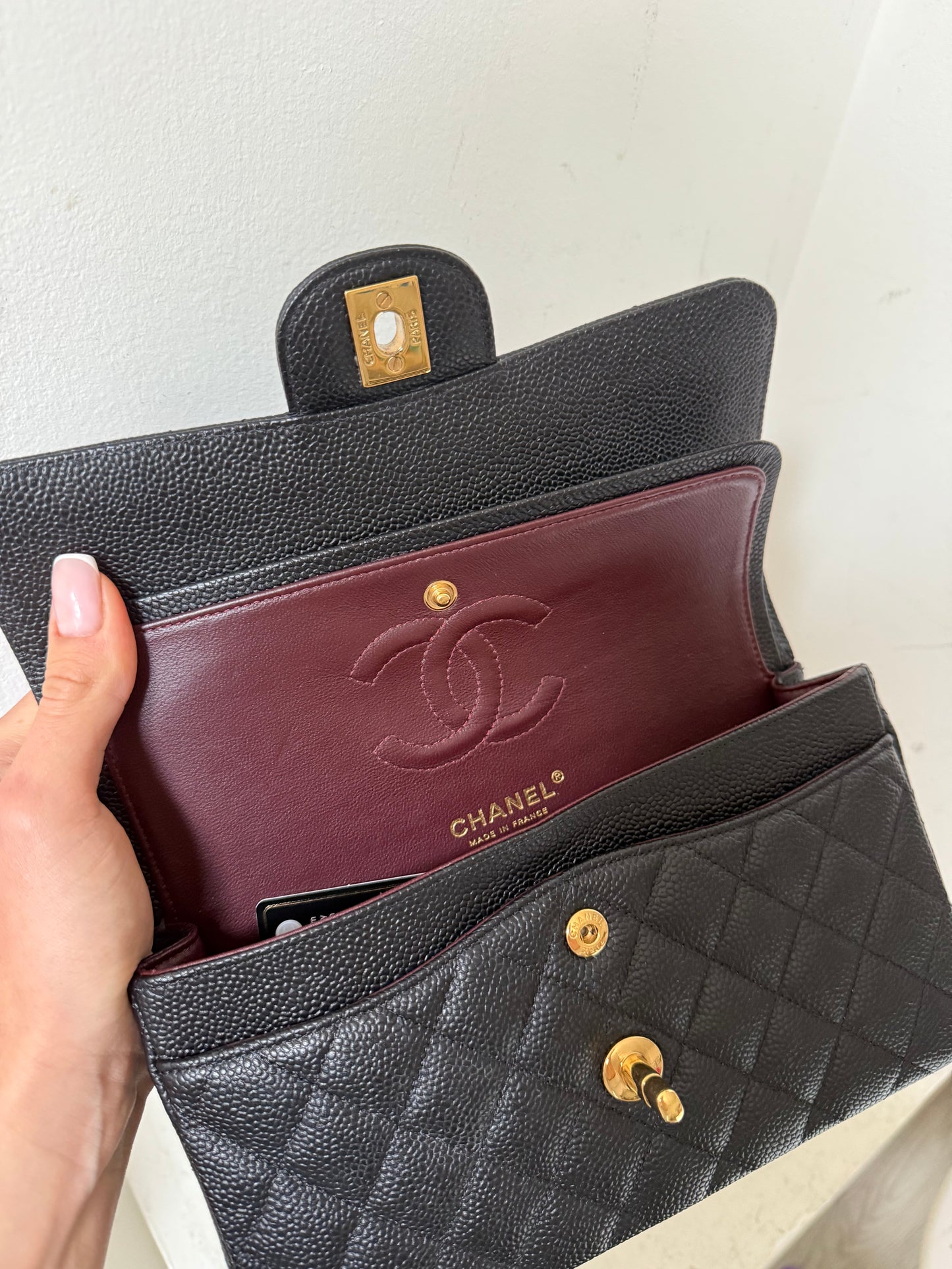 Chanel small classic flap caviar 2013