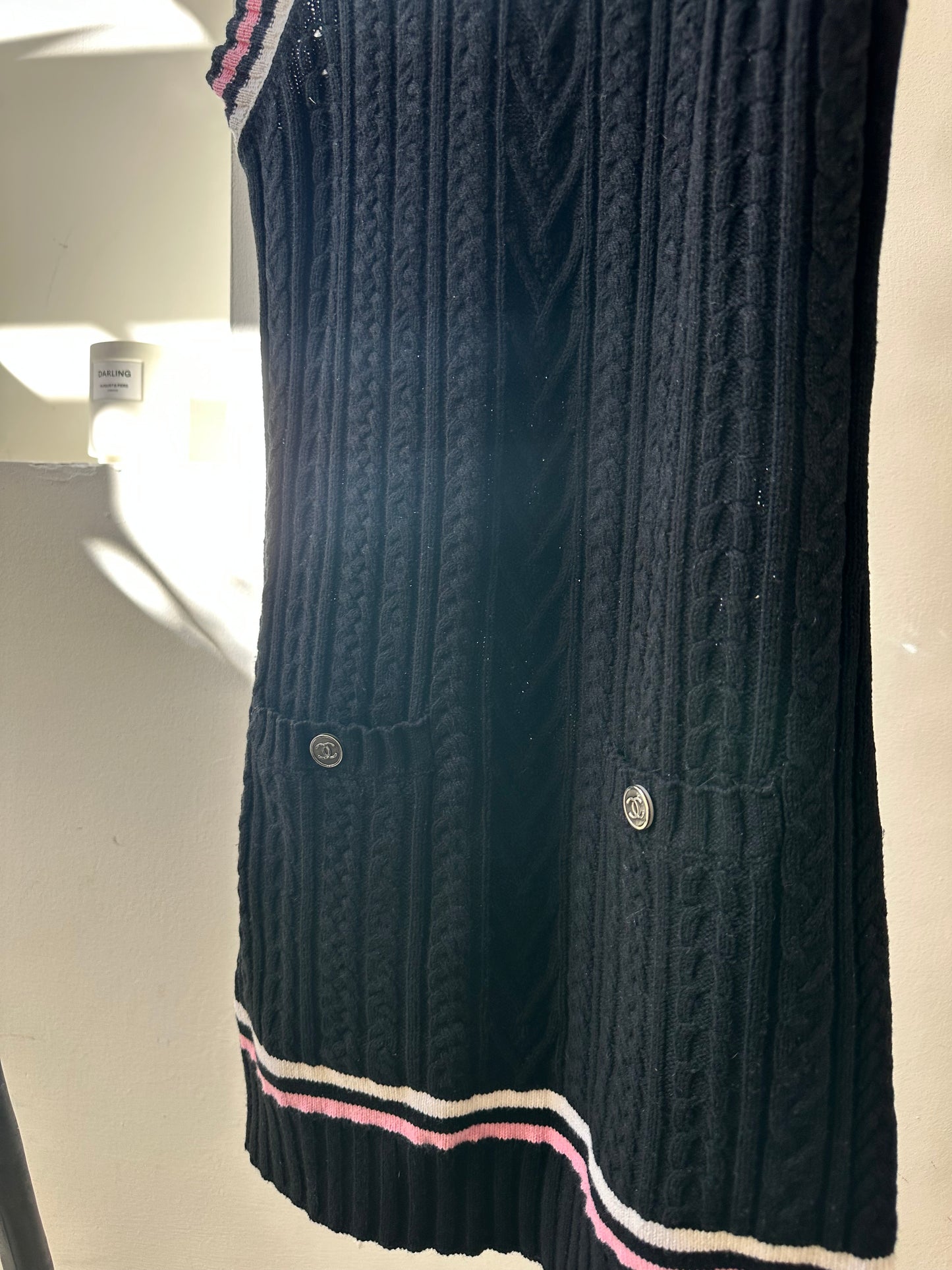 Chanel cashmere black dress size 38