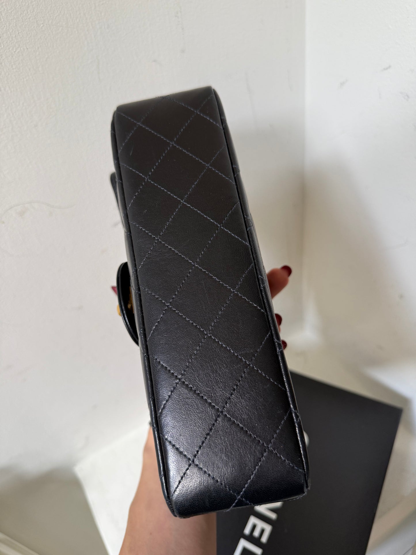 Chanel black small flapbag 2 series