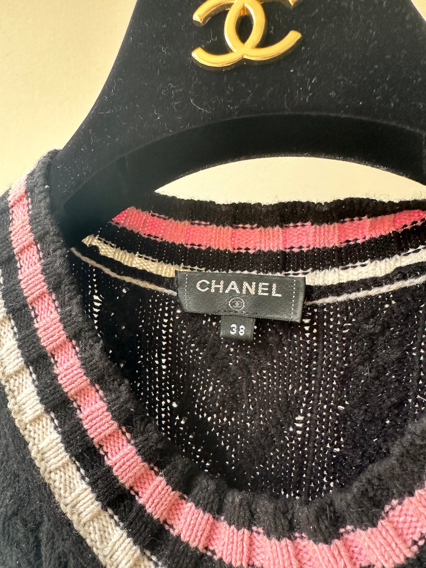 Chanel cashmere black dress size 38