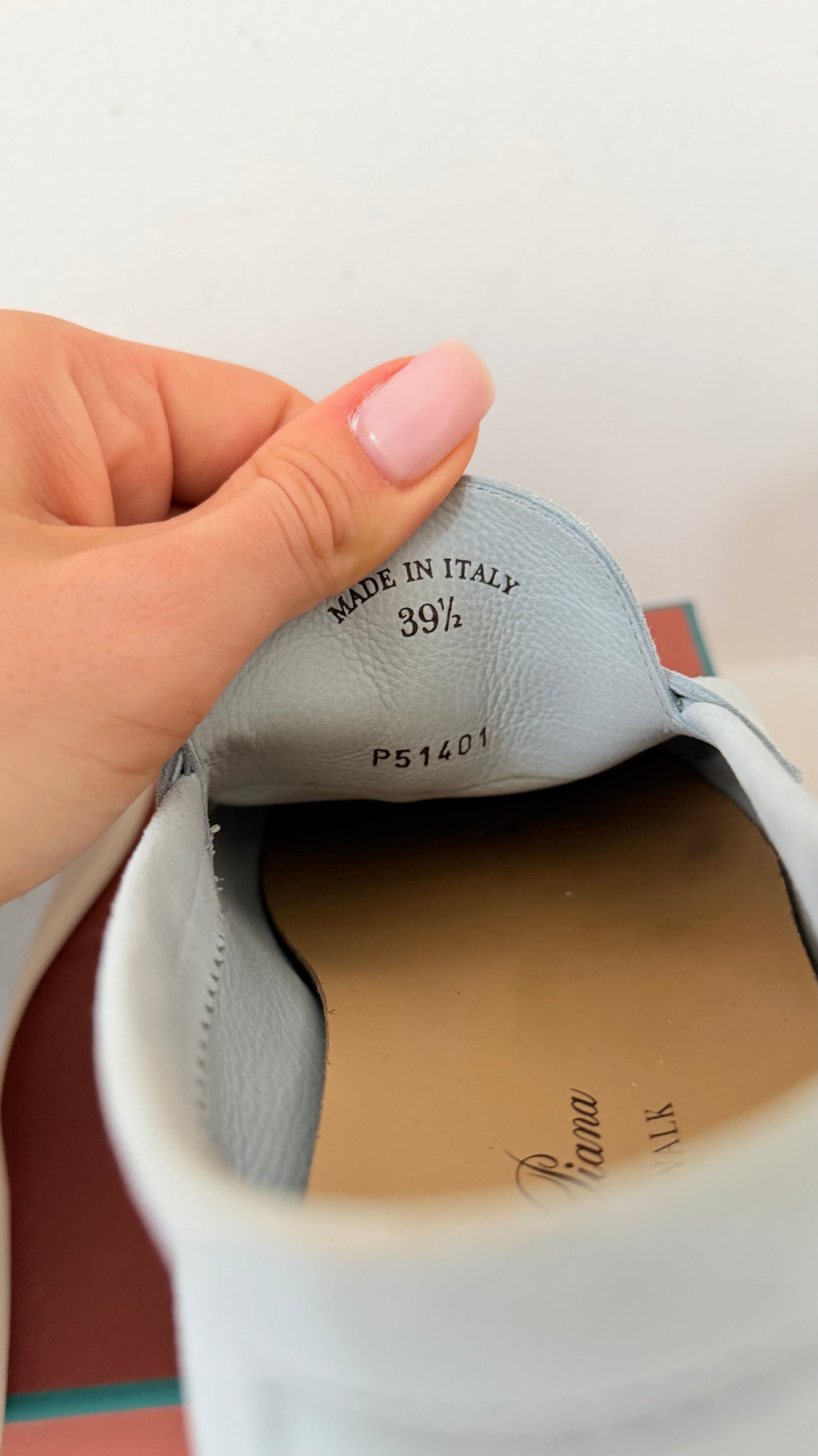 Light blue Loro Piana summer charm walk size 39.5