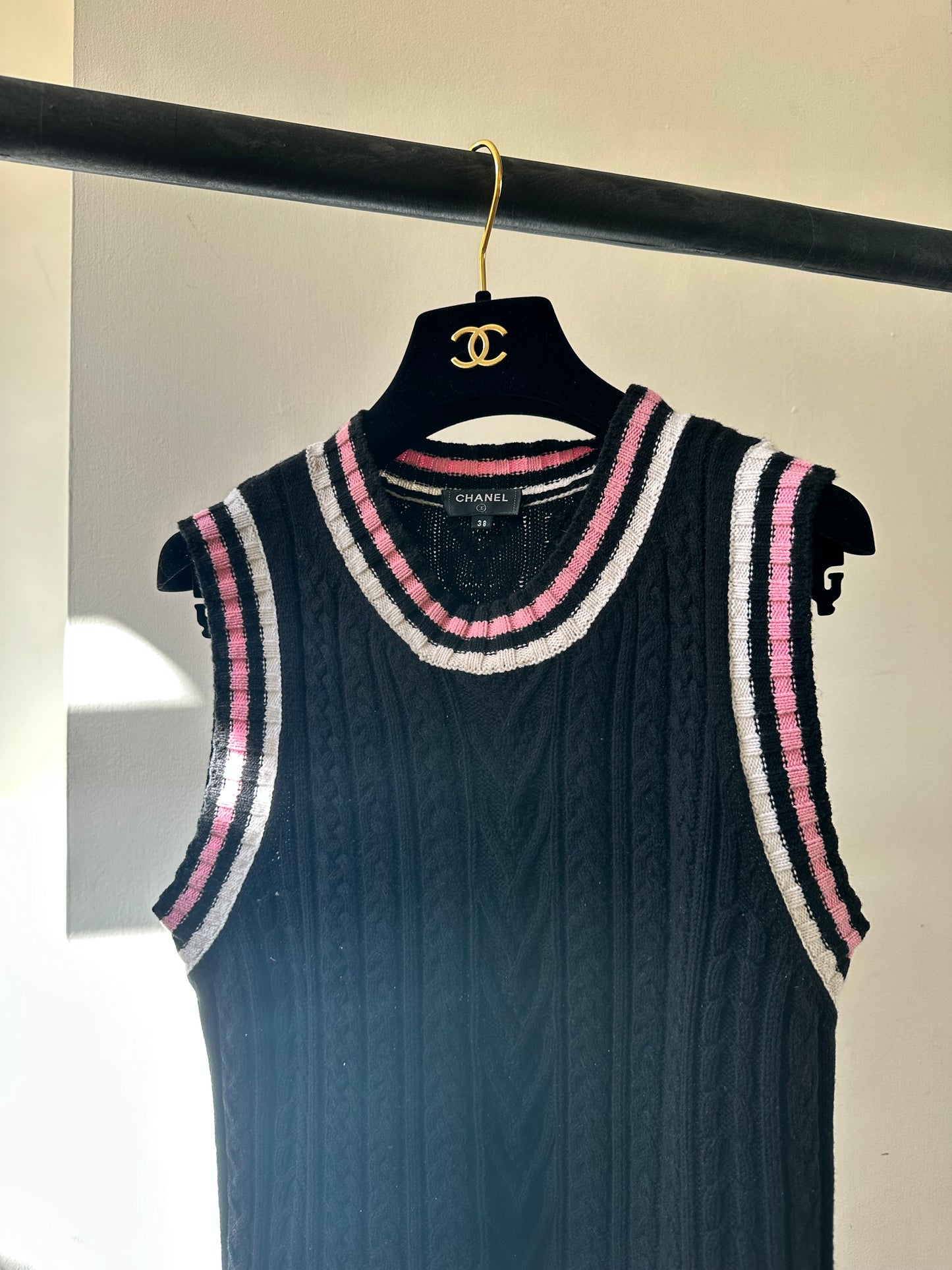 Chanel cashmere black dress size 38
