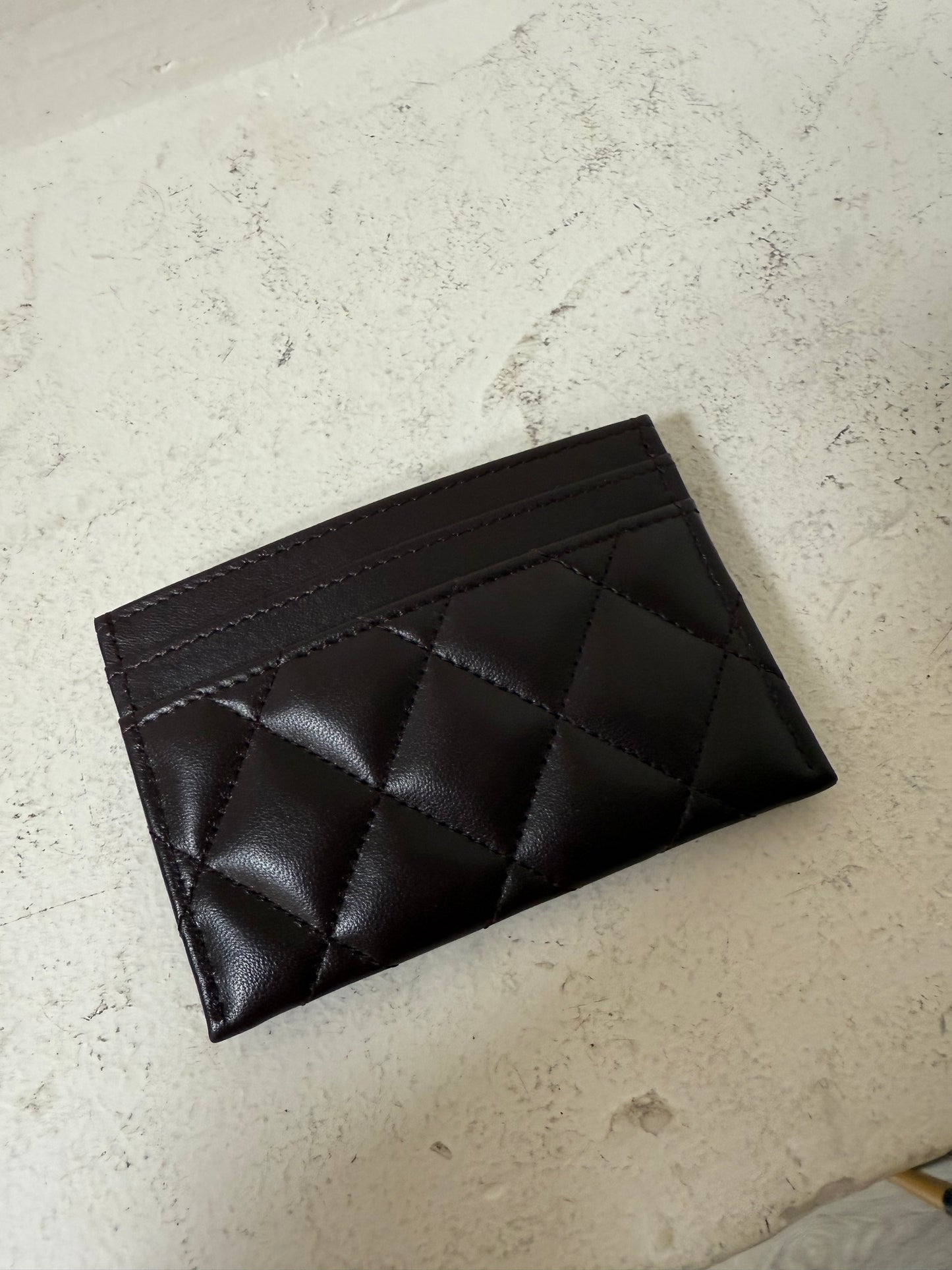 Chanel purple/ aubergine card holder new