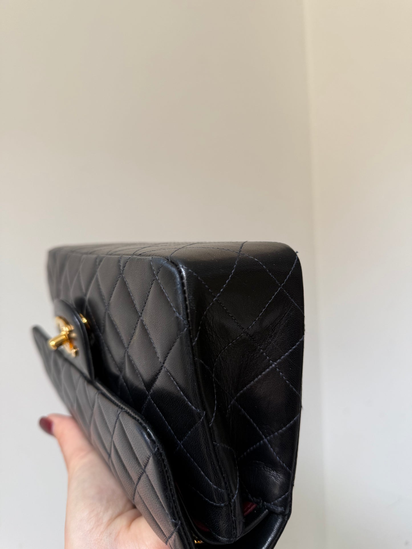 Chanel black small flapbag 2 series