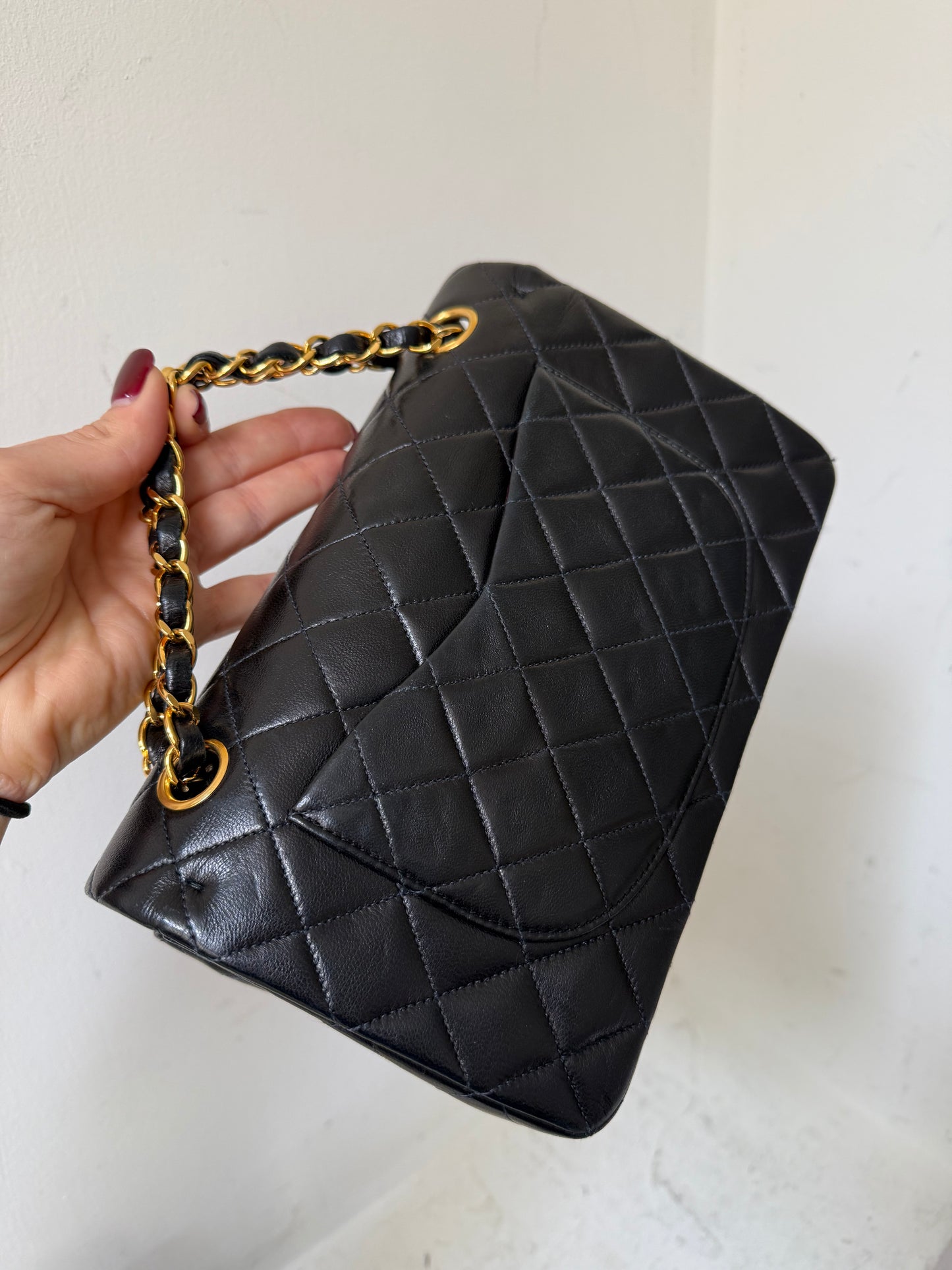 Chanel black small flapbag 2 series