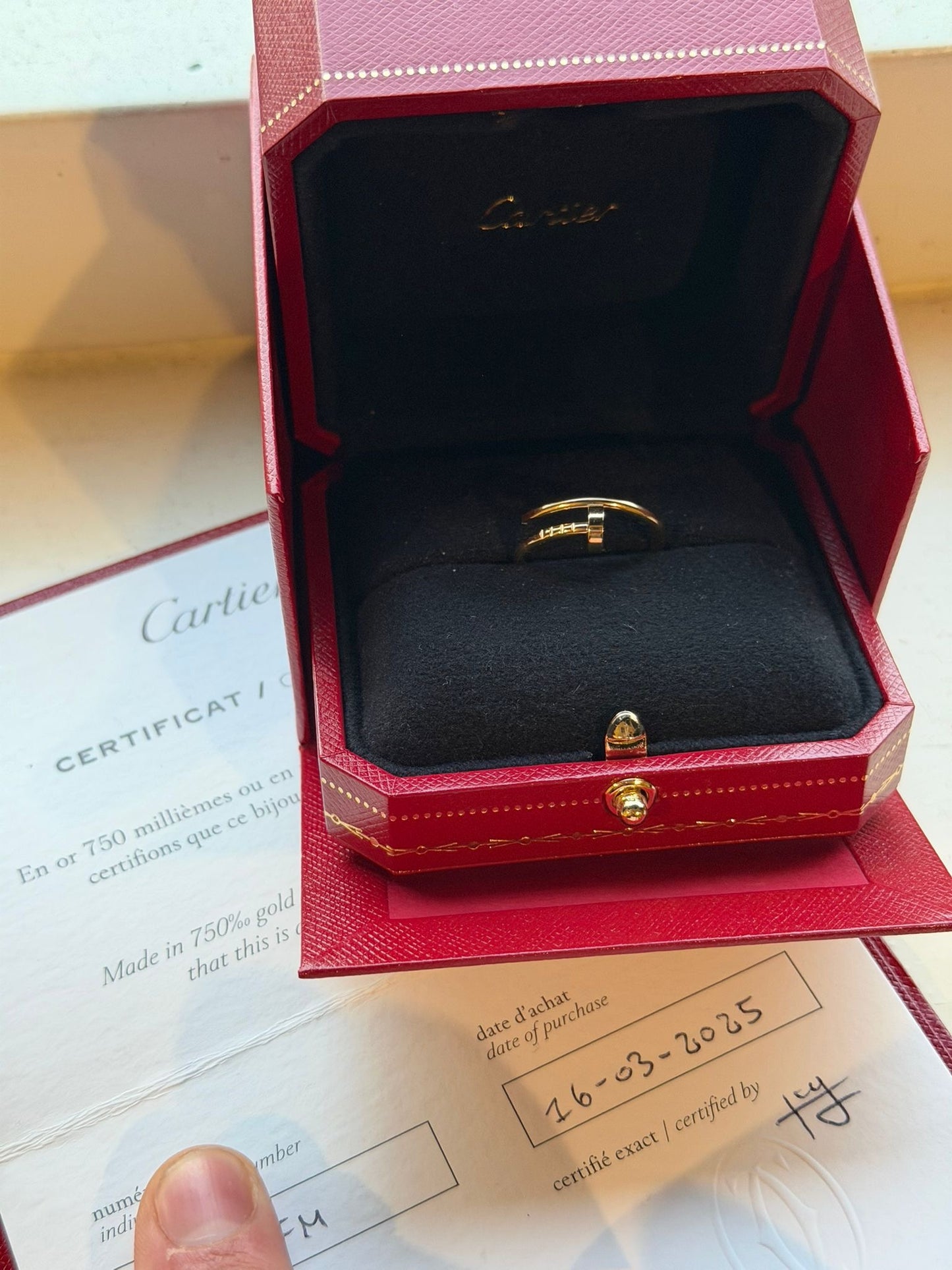 Cartier small just un clou ring 51