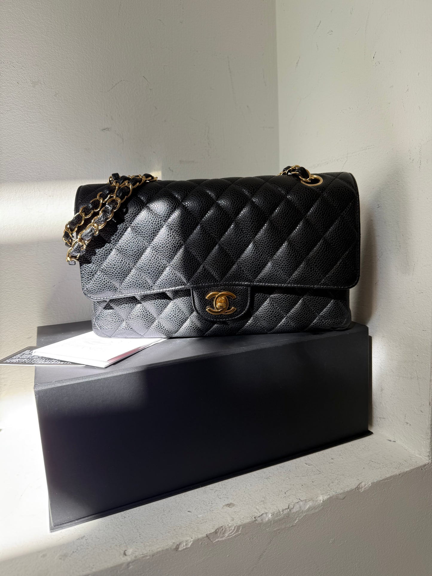 Chanel classic double flapbag medium caviar 30-serie (2020)