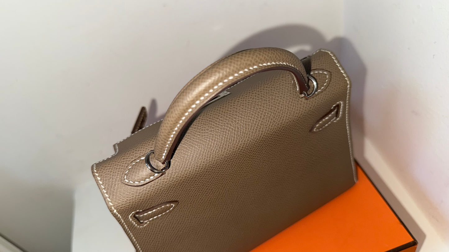 Mini Kelly etoupe D stamp (2020) full set incl invoice