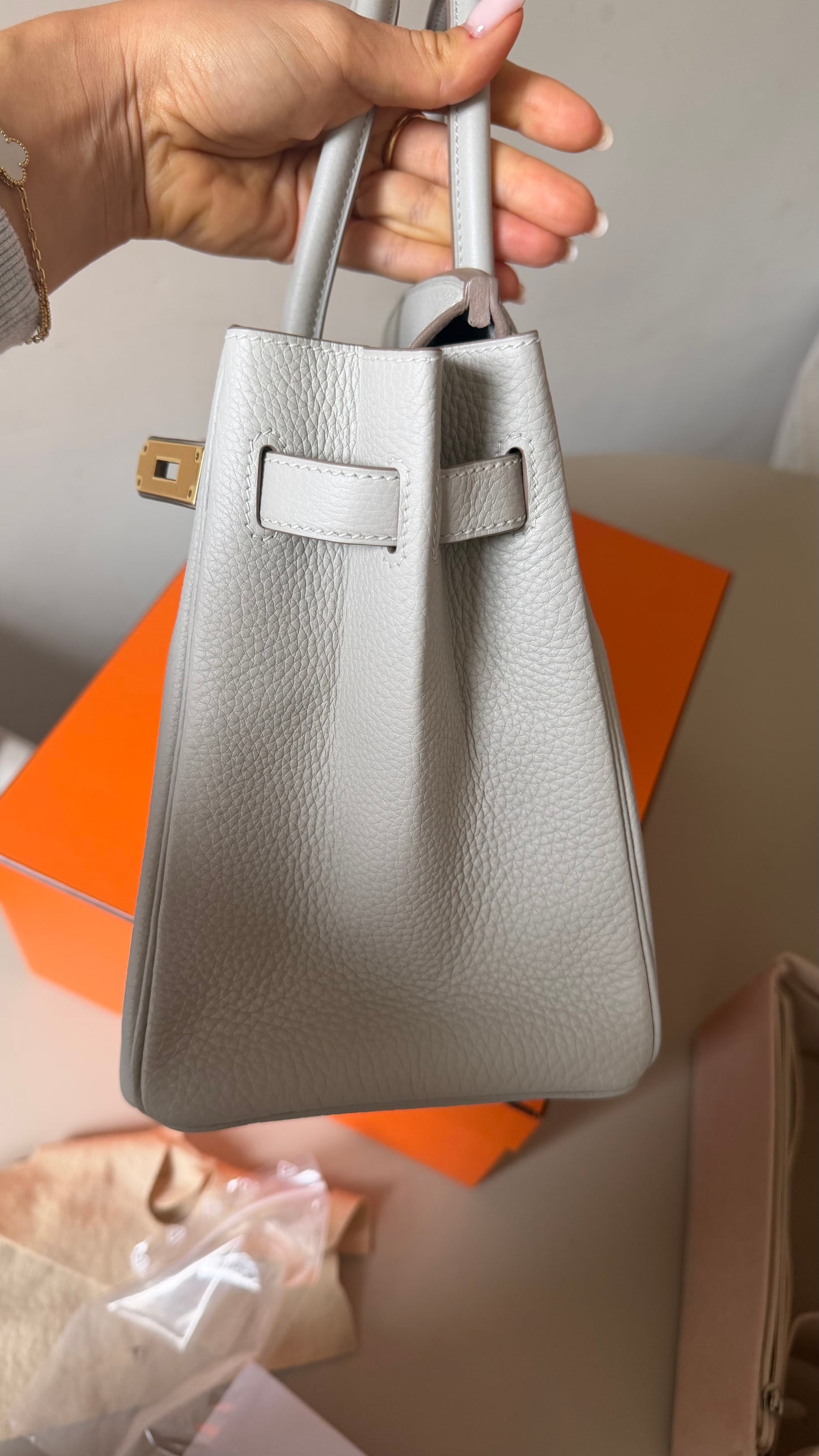 Birkin 30 Gris Perle togo leather U stamp (2022)