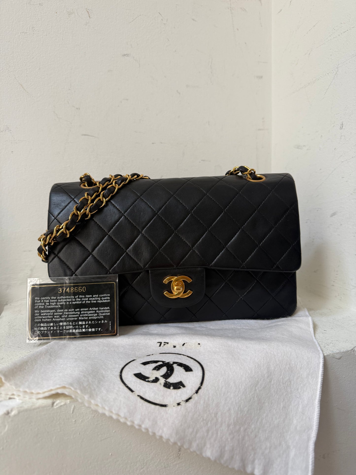 Chanel medium black lambskin 3 series (1997-1999)