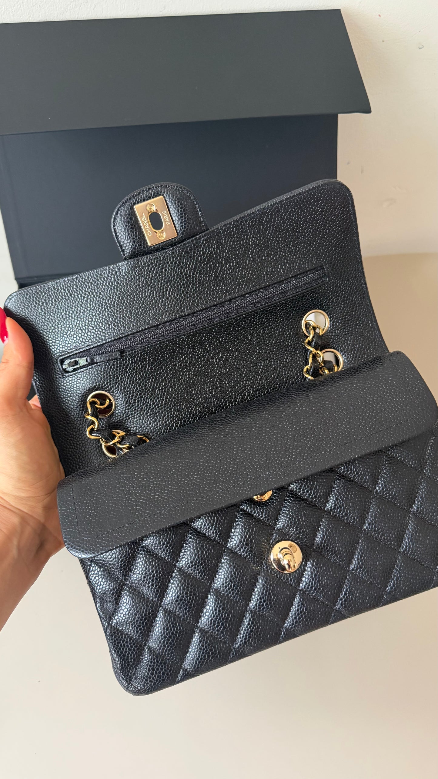 Chanel small caviar 2025 full set with invoice