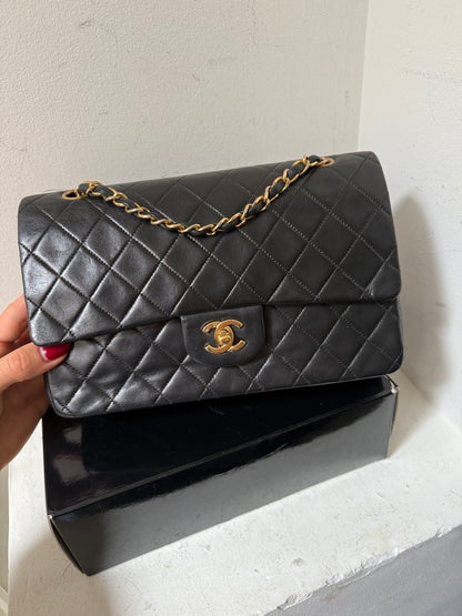 Chanel medium lambskin vintage flap 1 series (1989-1991)