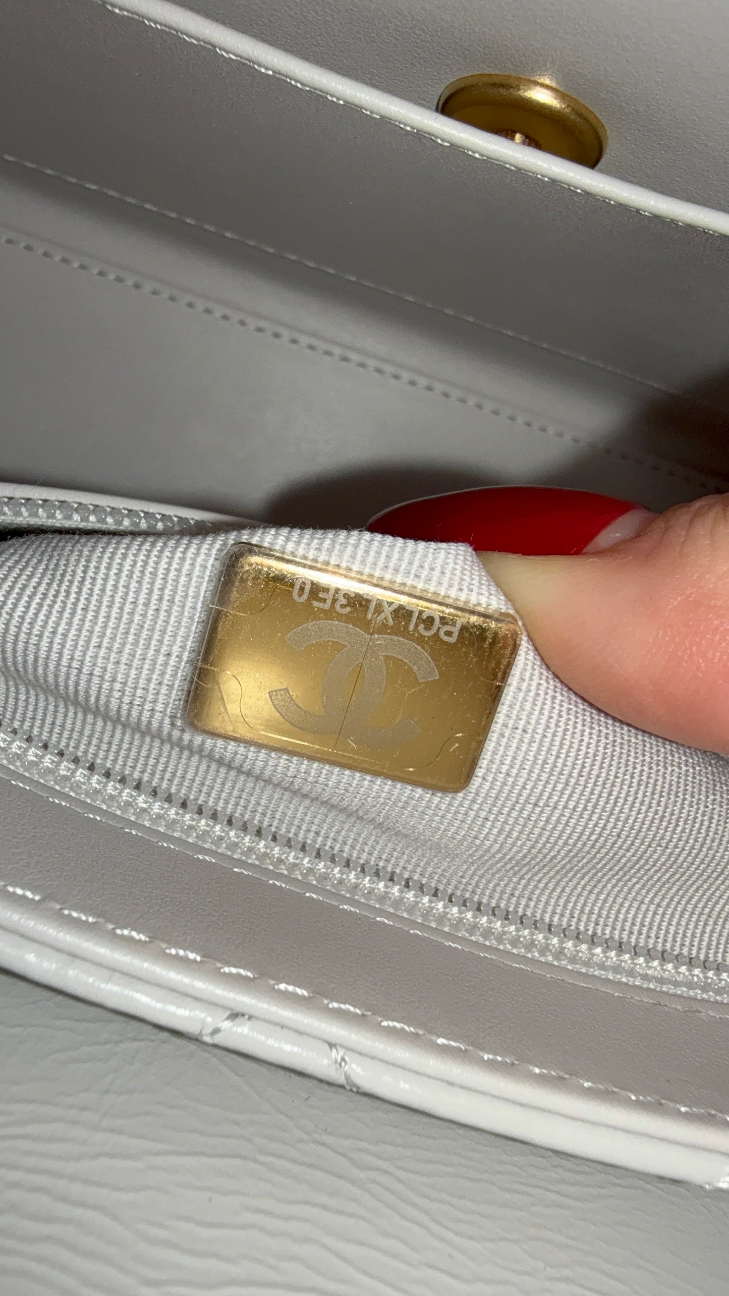 Chanel nano Kelly light Grey/ecru