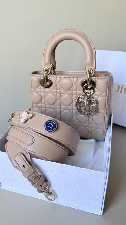 Lady dior small beige brand new
