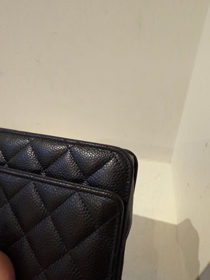 Chanel wallet on chain black caviar new