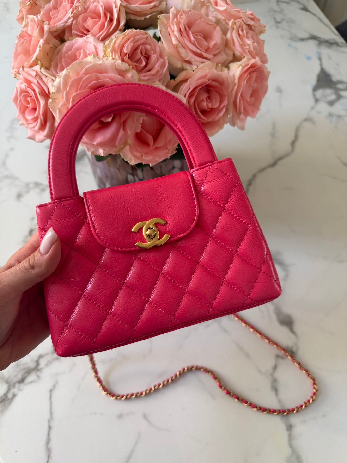 Chanel Kelly nano bright pink 2024