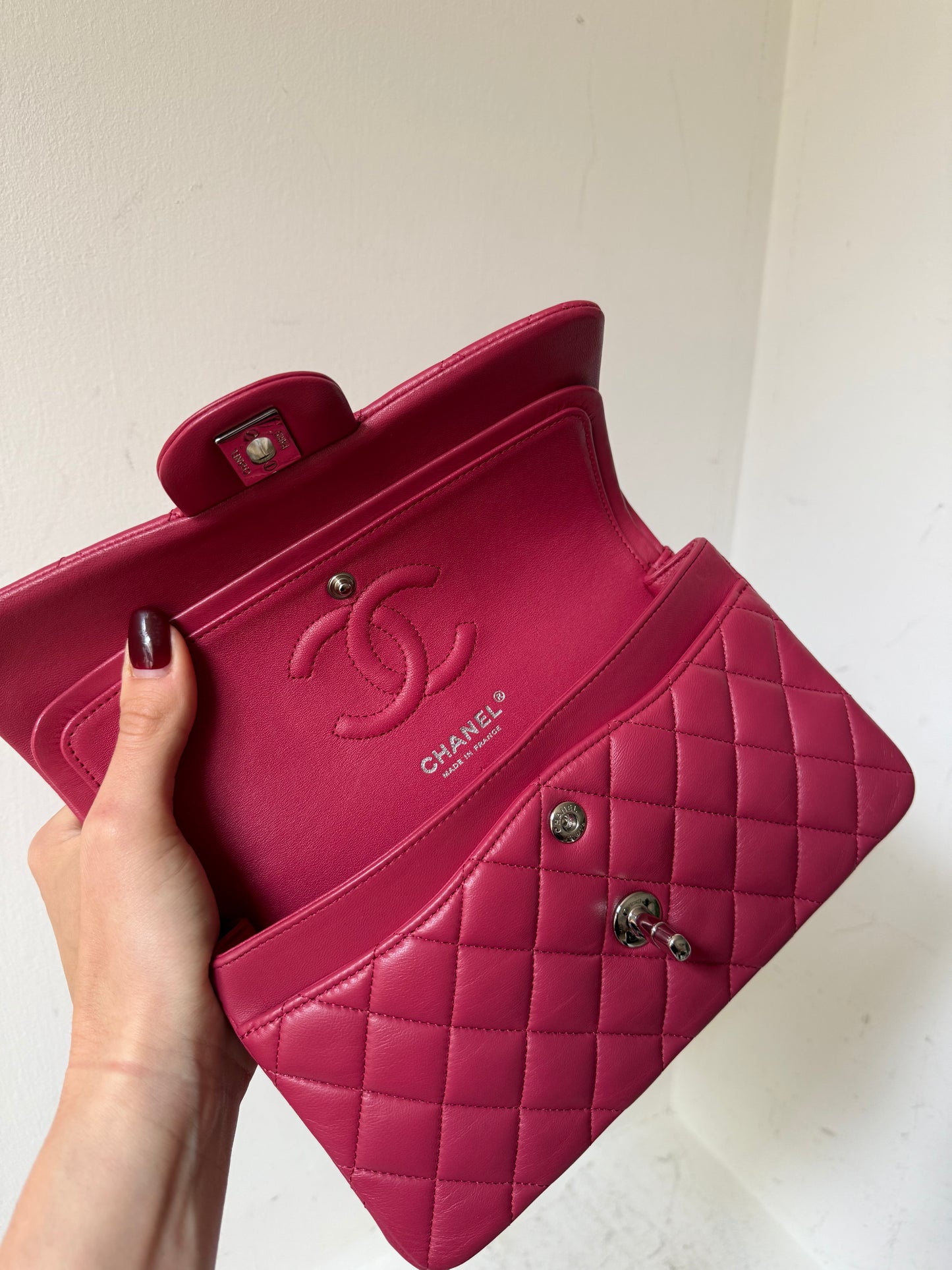 Chanel pink small flap bag 2018