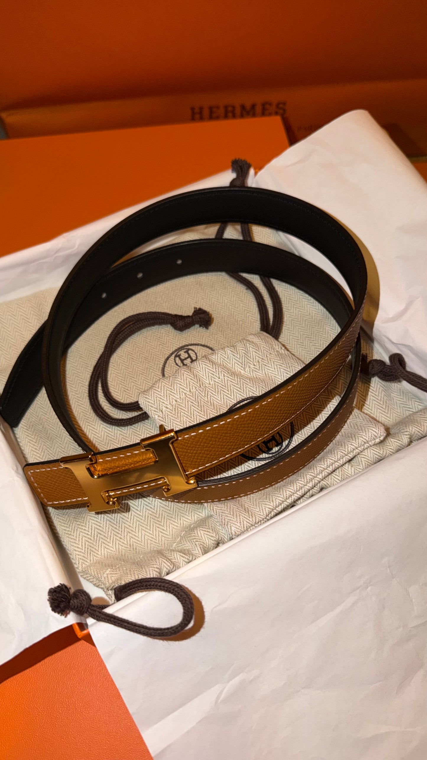 Hermes H belt 75 cm