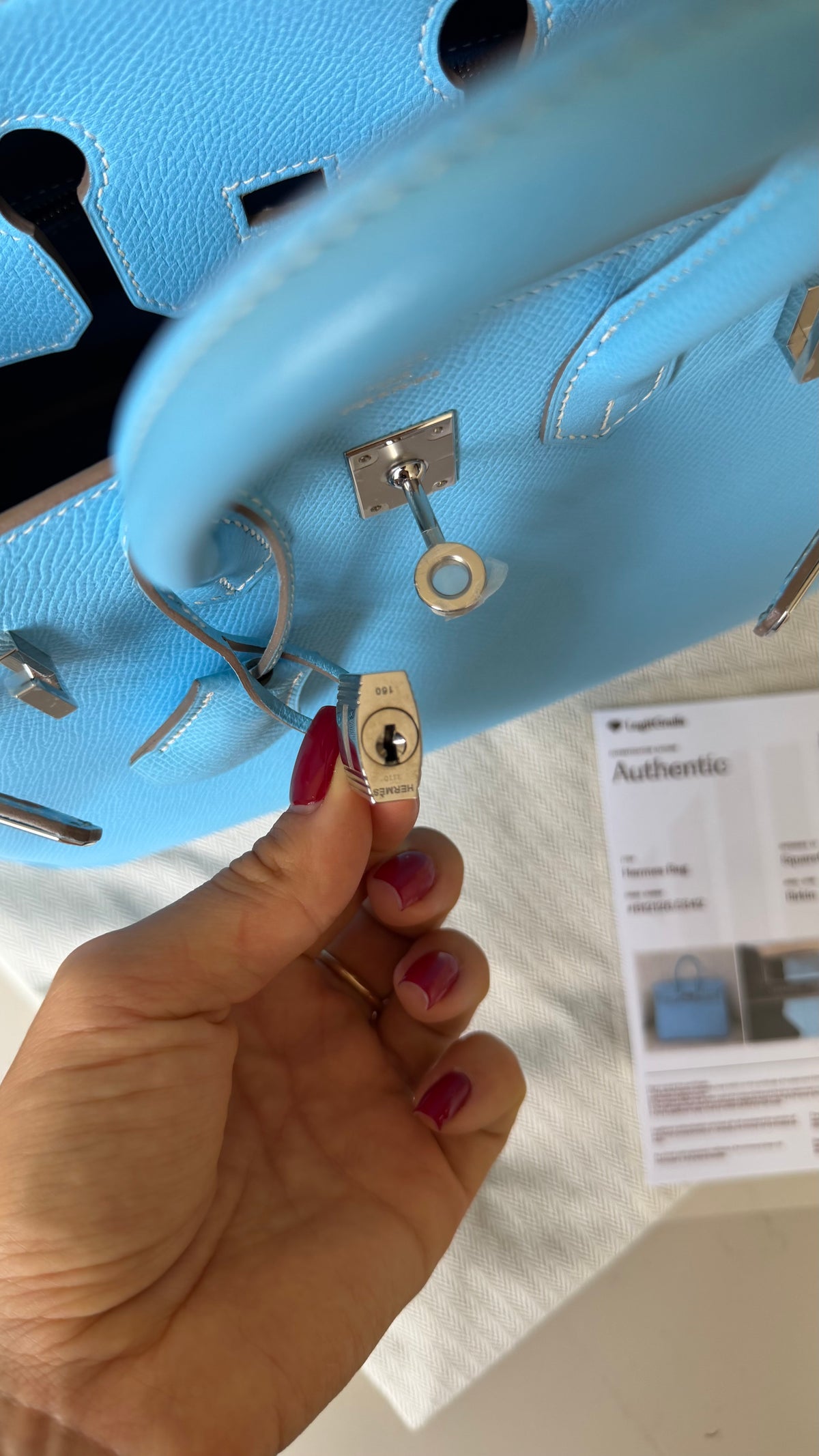 Hermes Birkin 25 blue Candy epsom - limited edition 2011