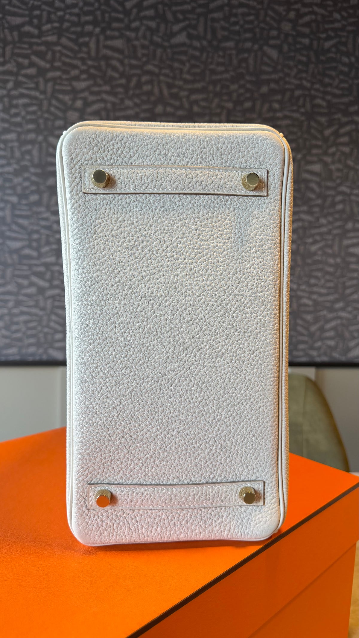 Hermes birkin 30 Craie Togo leather gold hardware