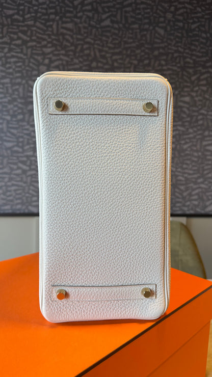 Hermes birkin 30 Craie Togo leather gold hardware