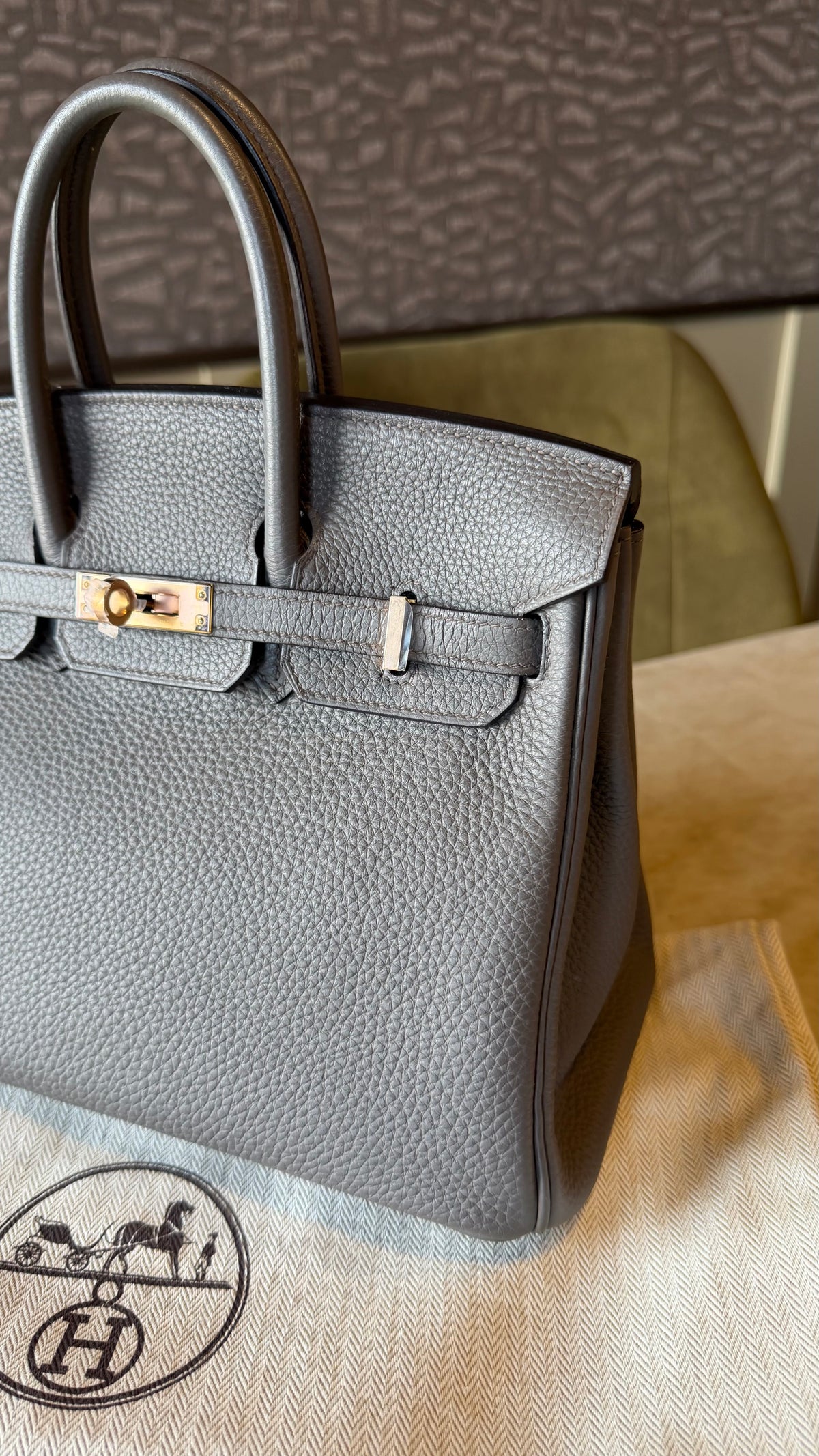 Birkin 25 Etain rose gold hardware stamp Y - 2020