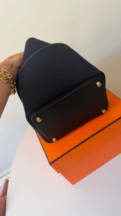 Picotin pocket cargo black with gold hardware