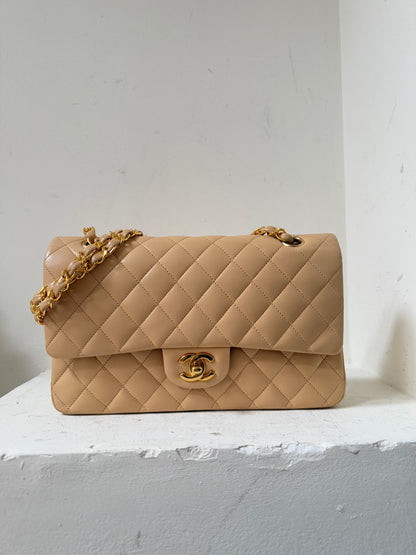Chanel medium flap bag in beige 2009