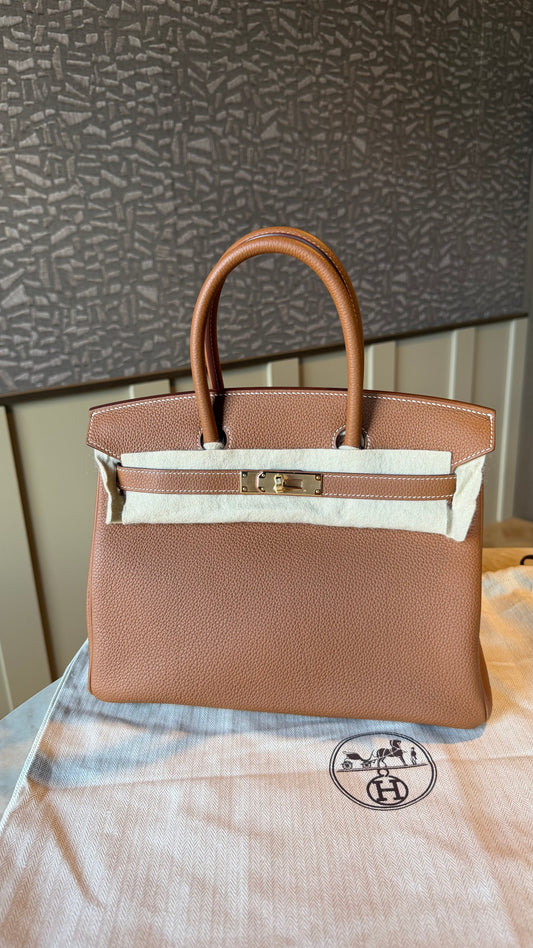 Birkin 30 gold Togo gold hardware Z stamp (2021)