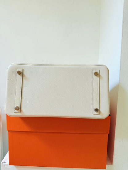 Birkin 30 craie epsom rose gold hardware full set