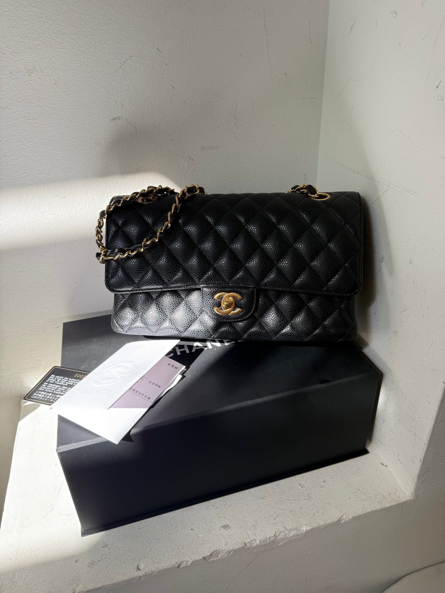 Chanel classic double flapbag medium caviar 30-serie (2020)