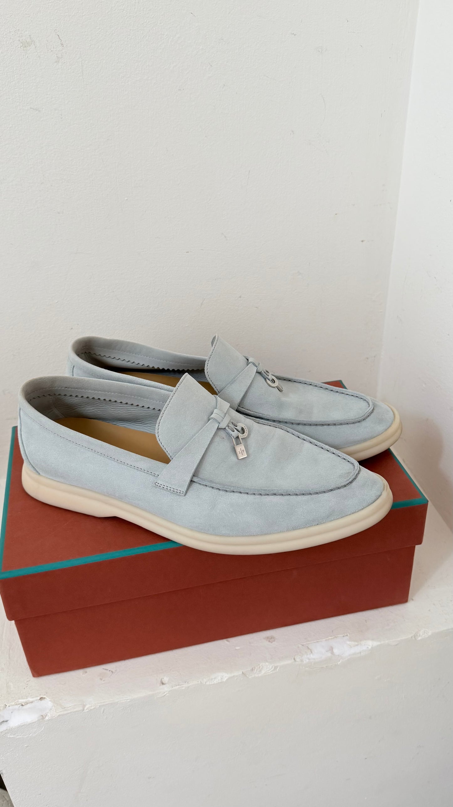 Light blue Loro Piana summer charm walk size 39.5