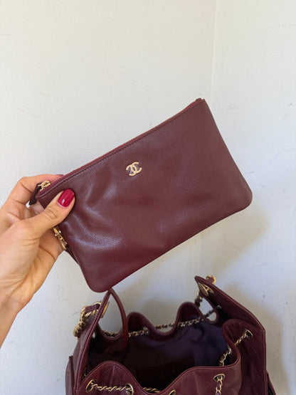 Chanel caviar medium red 25 handbag