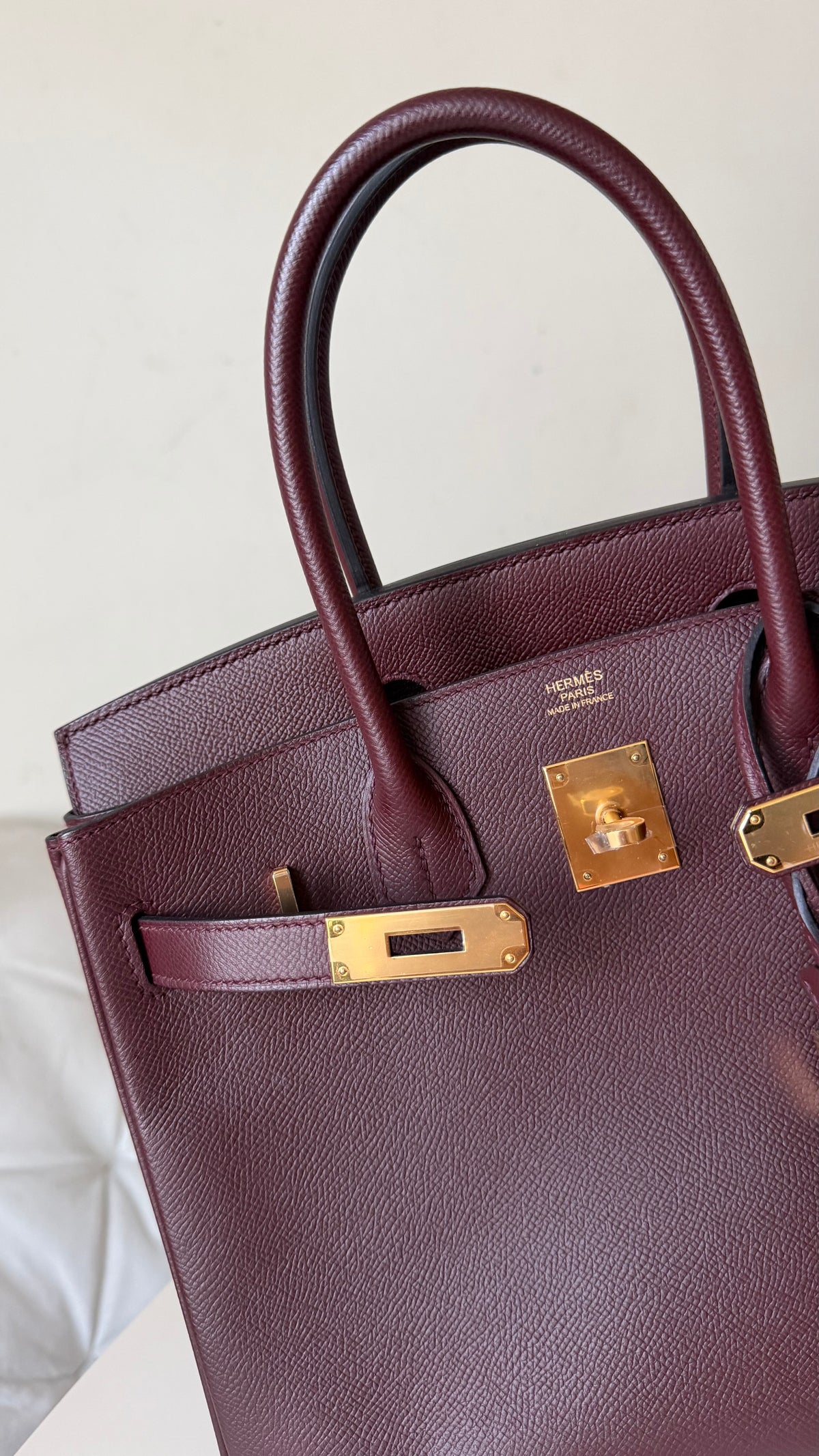 Hermes Birkin 30 Bordeaux epsom leather A stamp (2017)