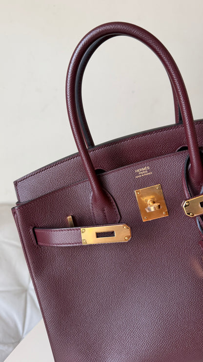 Hermes Birkin 30 Bordeaux epsom leather A stamp (2017)