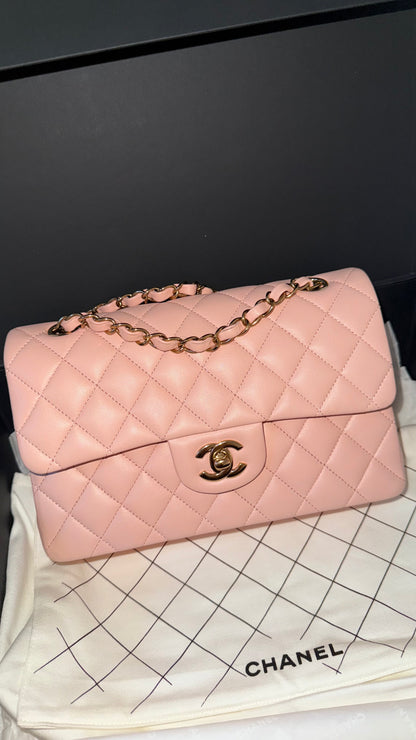 Chanel baby pink small lambskin 2023 classic flap