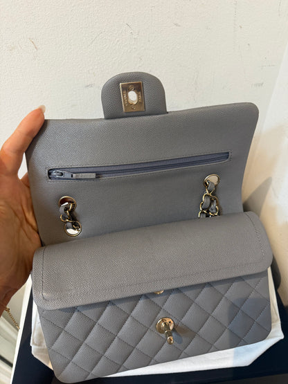 Chanel small caviar grey 2022 full set incl invoice