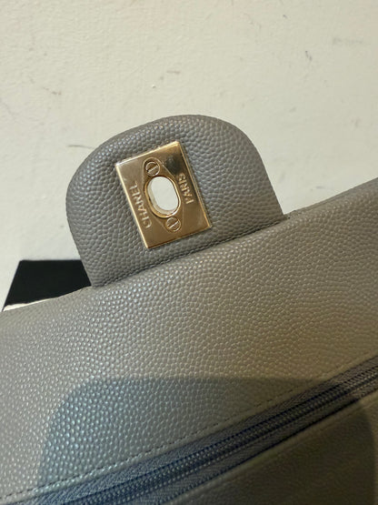 Chanel small caviar grey 2022 full set incl invoice