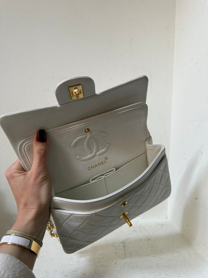 Chanel white small vintage lambskin