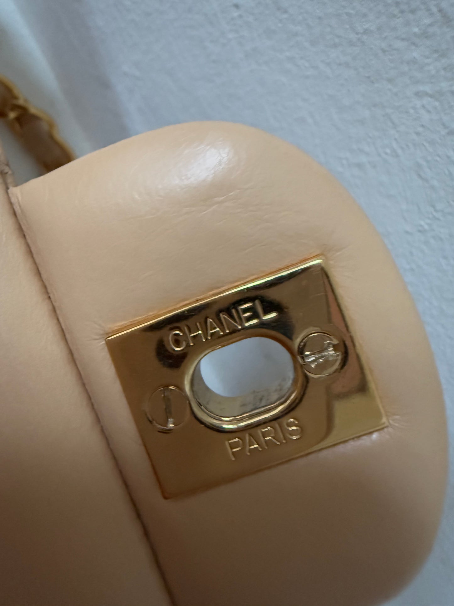 Chanel medium flap bag in beige 2009