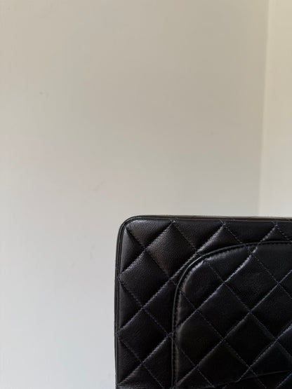 Chanel black small flapbag 2 series